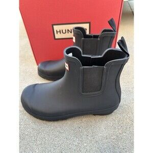 Hunter Women's Original Chelsea Rain Boots Black US 9 New